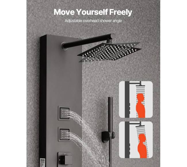 Dušo panelis su lietaus masažu4