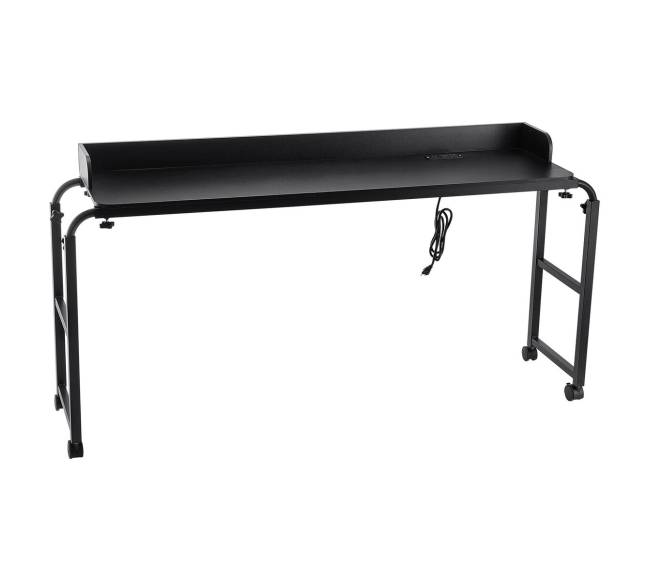 Perkeliamas stalas su 4 ratukais ir rozetėmis0