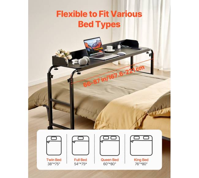 Perkeliamas stalas su 4 ratukais ir rozetėmis1