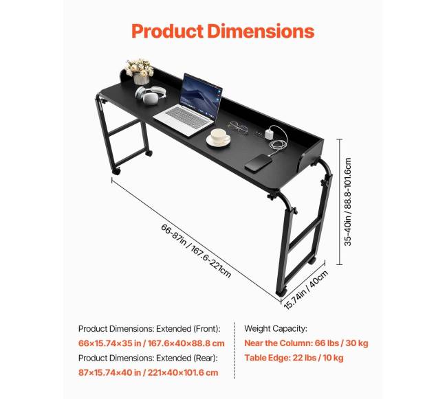 Perkeliamas stalas su 4 ratukais ir rozetėmis2