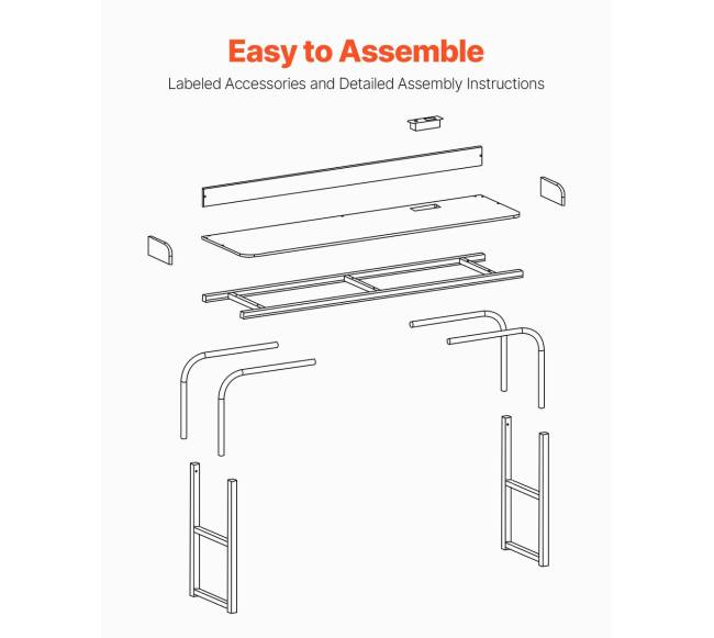 Perkeliamas stalas su 4 ratukais ir rozetėmis6