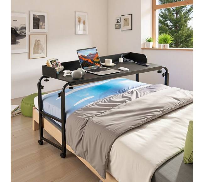 Perkeliamas stalas su 4 ratukais ir rozetėmis7