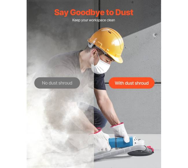 Kampinis šlifuoklio dulkių dangtis 4-5 col.4