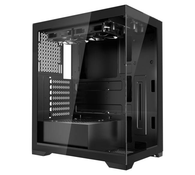 Vidutinio dydžio kompiuterio korpusas su aušintuvais0