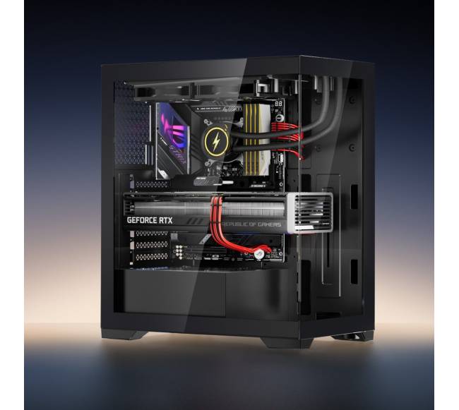 Vidutinio dydžio kompiuterio korpusas su aušintuvais7