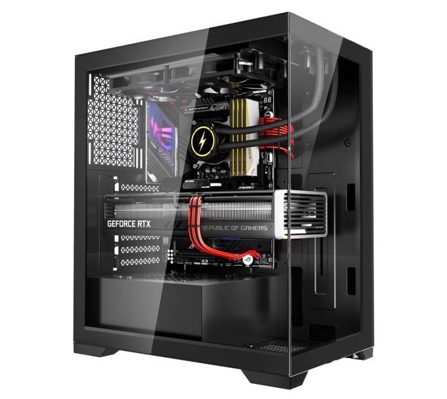 Vidutinio dydžio kompiuterio korpusas su aušintuvais8