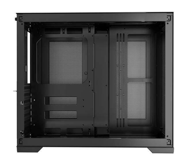 Vidutinio dydžio ATX dvigubo skyriaus kompiuterio korpusas0