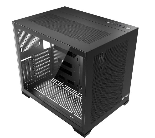 Vidutinio dydžio ATX dvigubo skyriaus kompiuterio korpusas9
