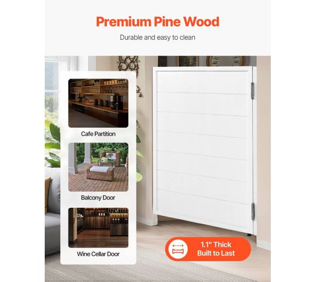 Berėmės sūpyninės durys iš pušies 81.3x106.7 cm, baltos2