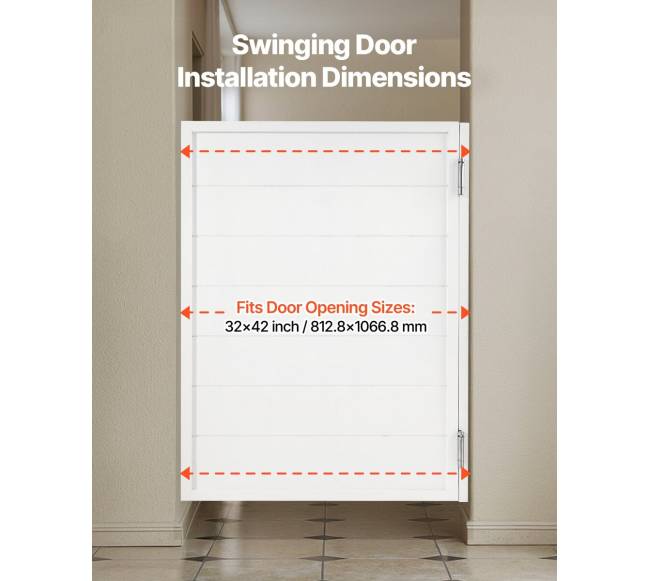 Berėmės sūpyninės durys iš pušies 81.3x106.7 cm, baltos4