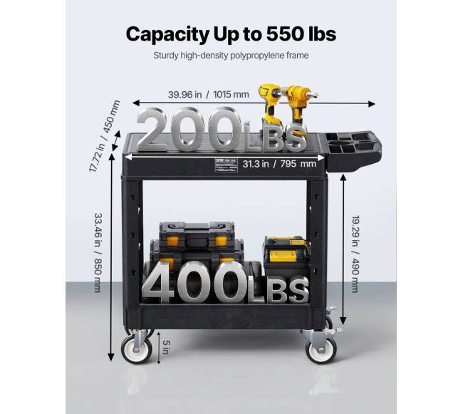 Dvigubas naudingumo vežimėlis 250 kg2