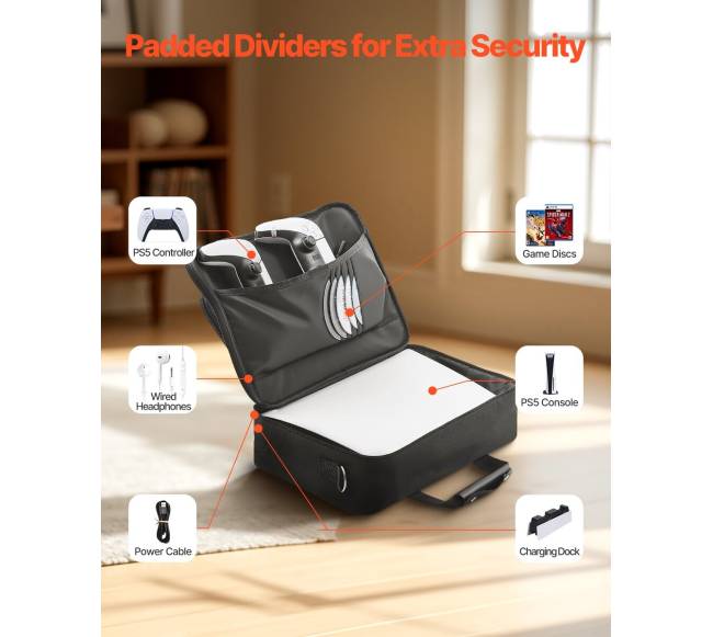 ps5 nešiojimo dėklas su kelionine taše4