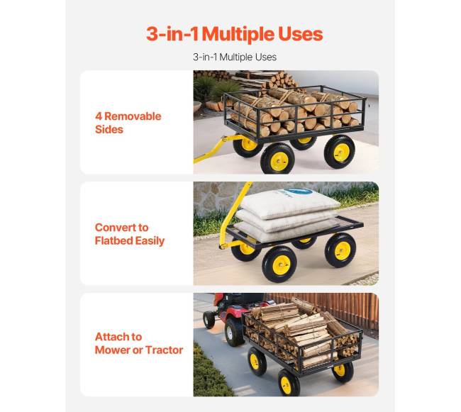 Plieninė sodo vežimėlis 544kg 13cm ratai2