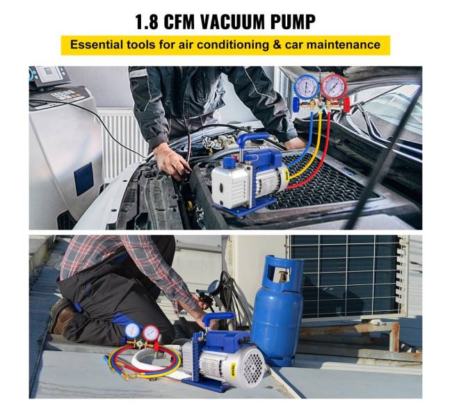 1.8 CFM 14 AG šaltnešio vakuuminis siurblys HVAC1