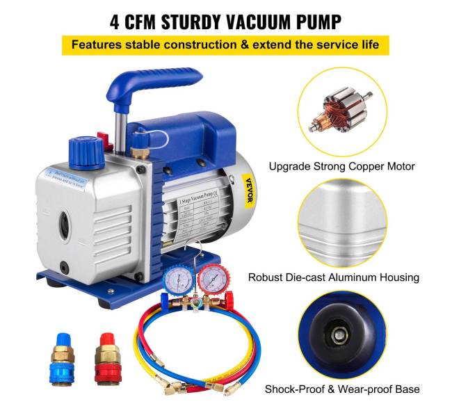 4 CFM 0,25 AG vakuumo siurblys2