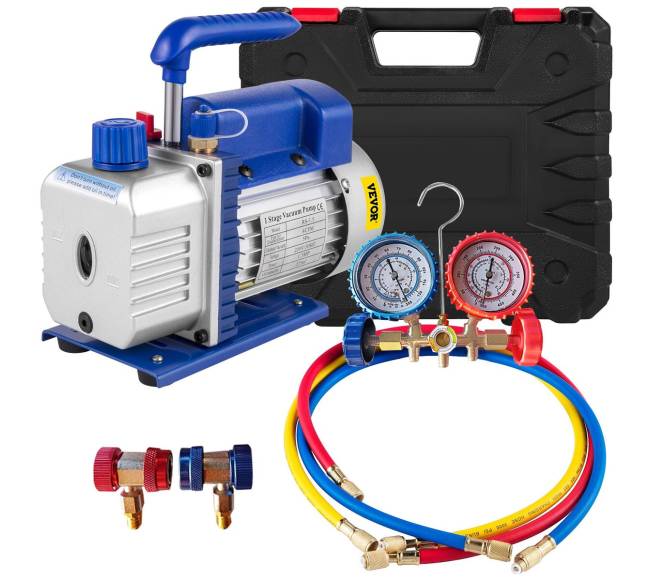 Oro vakuuminė pompa su vamzdynų rinkiniu0