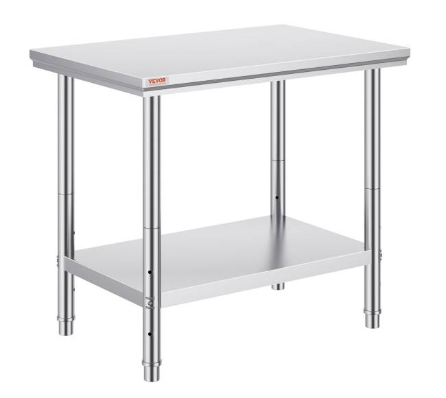 Nerūdijančio plieno darbastalis 60x90x80 cm0