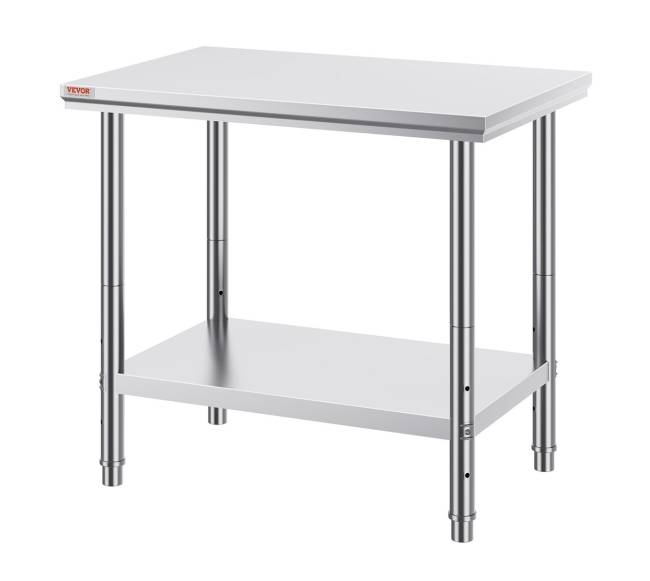 Nerūdijančio plieno darbastalis 60x90x80 cm8