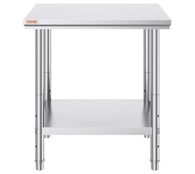 Nerūdijančio plieno virtuvės darbo stalas 60x76x80 cm9