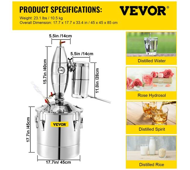 70 L eterinių aliejų distiliatorius su termometru6