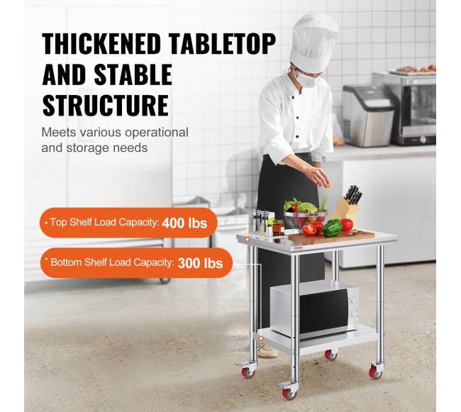 Nerūdijančio plieno stalelis su ratukais2