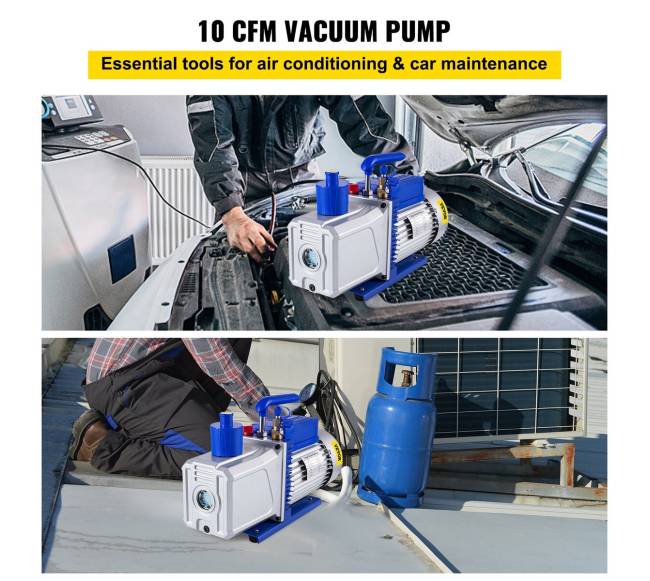 10 CFM dviejų pakopų vakuuminis siurblys AC1