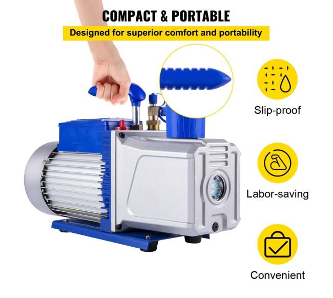 10 CFM dviejų pakopų vakuuminis siurblys AC5