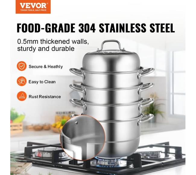 Nerūdijančio plieno garpuodis koldūnams 5 aukštų1