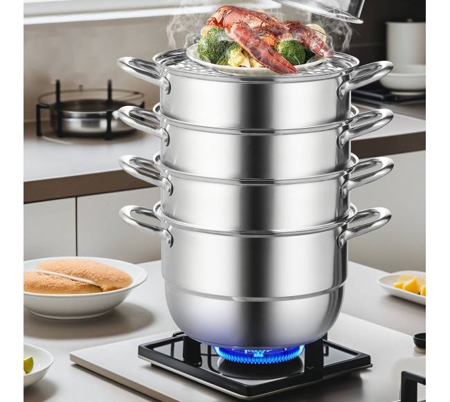 Nerūdijančio plieno garpuodis koldūnams 5 aukštų7