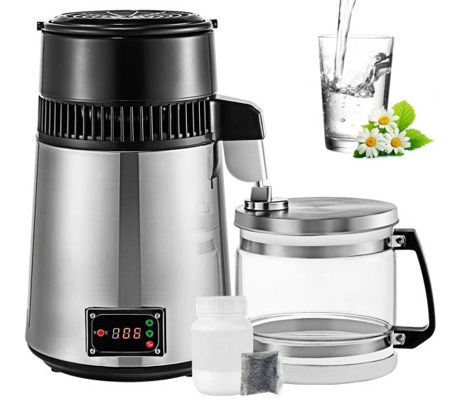 Reguliuojamos temperatūros vandens distiliatorius 750W 4L0