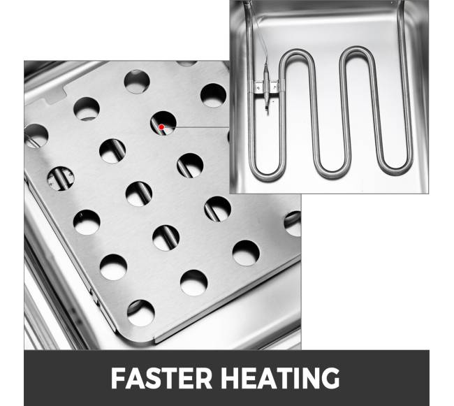 Elektrinė 12L gruzdintuvė su dviem krepšeliais3