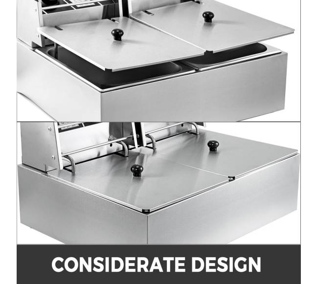 Elektrinė 12L gruzdintuvė su dviem krepšeliais4