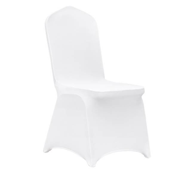 Balti elastingi kėdžių užvalkalai 100 vnt. vestuvėms0