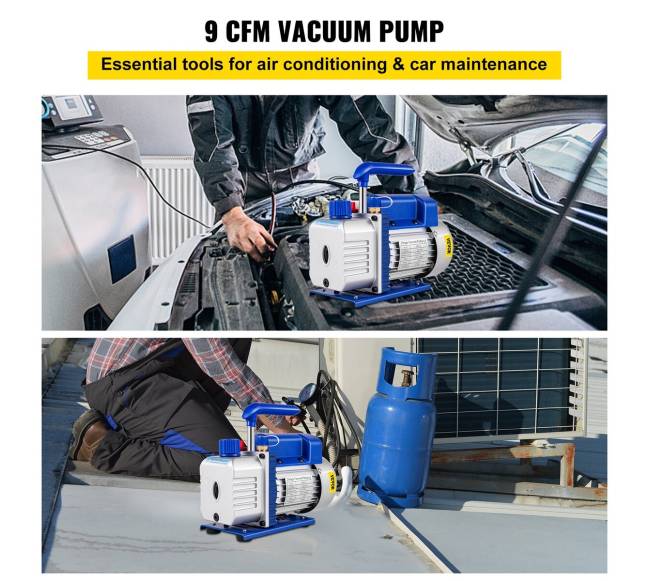 Dviejų pakopų oro vakuumo pompa 9 CFM 220V1