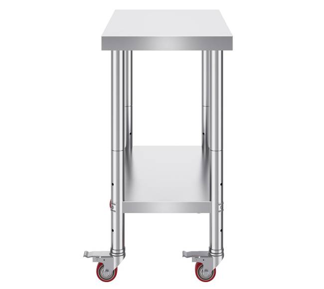 Nerūdijančio plieno stalas su ratukais10