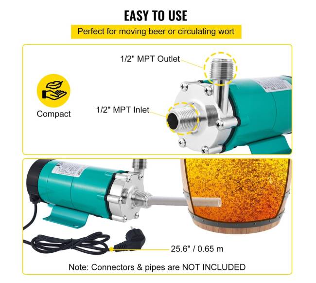 Magnetinis alaus siurblys nerūdijančio plieno galvute2