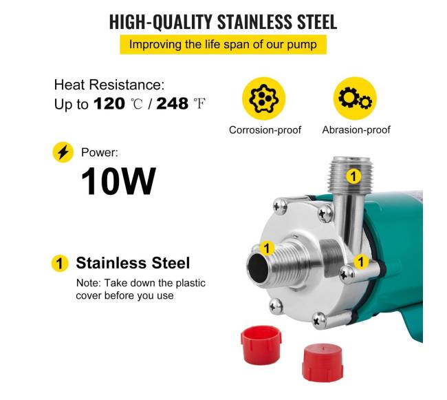 Magnetinis alaus siurblys nerūdijančio plieno galvute5