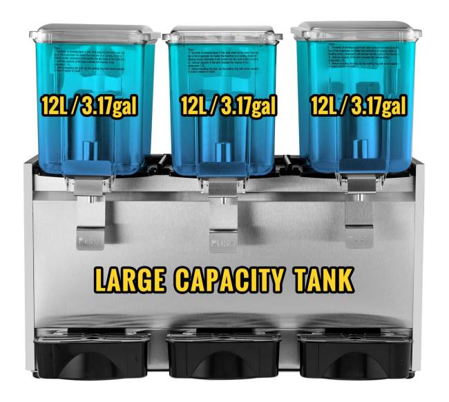 Gėrimų aušintuvas su 3 talpomis2