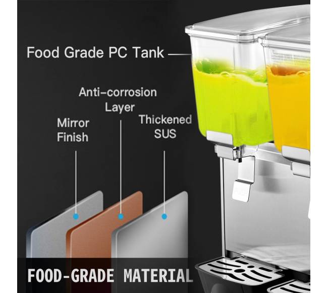 Gėrimų dozatorius 2 bakeliai su termostatu1