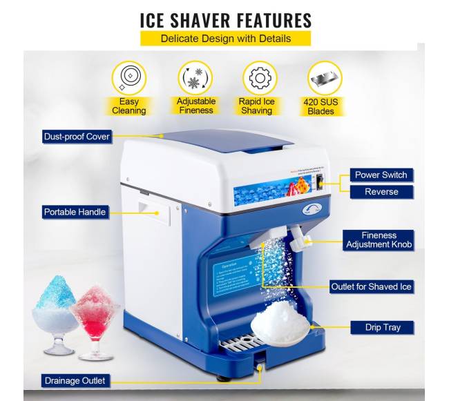 Sniego kūgių aparatas ledo smulkintuvė 220V2