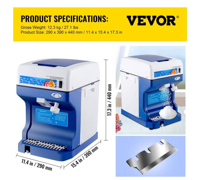 Sniego kūgių aparatas ledo smulkintuvė 220V6