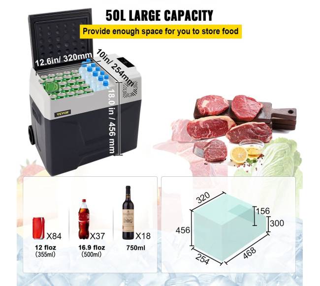 50L automobilinis šaldytuvas su kompresoriumi2