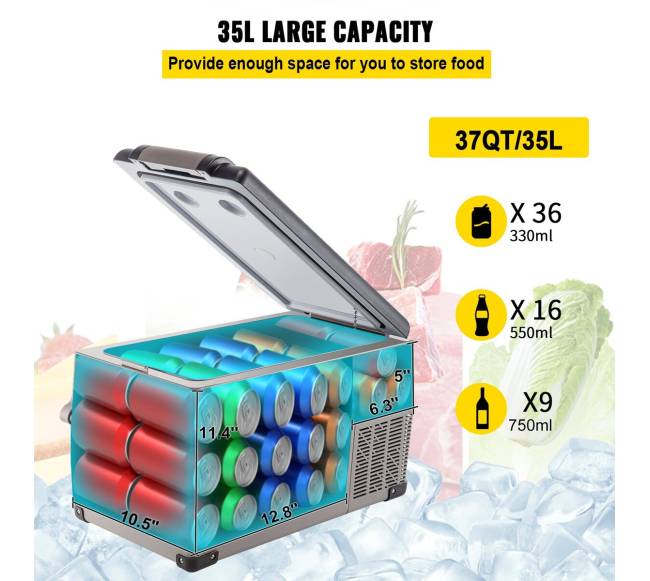 Automobilinis šaldytuvas 35L su kompresoriumi2