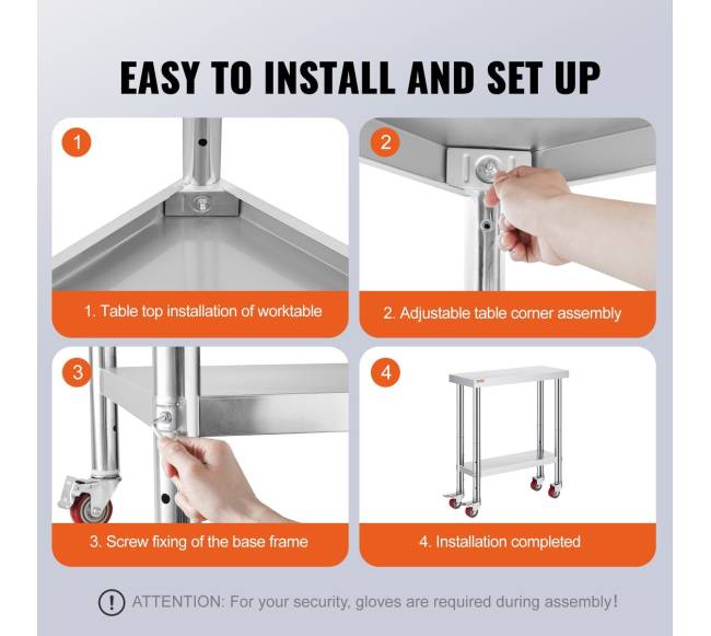 Nerūdijančio plieno darbo stalas virtuvei5
