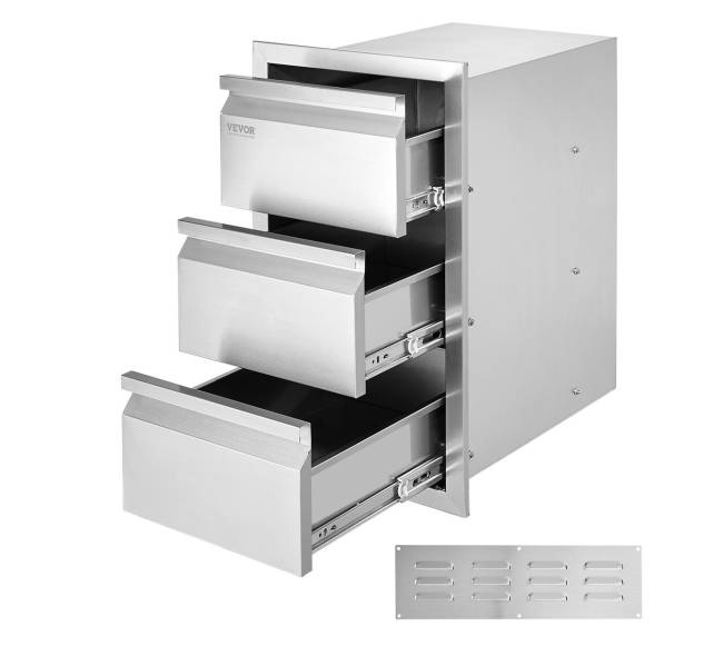 Nerūdijančio plieno virtuvės stalčių komplektas0