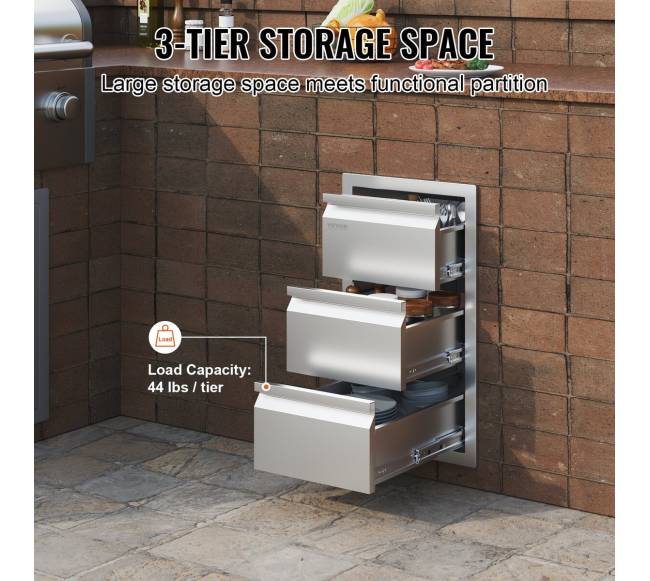 Nerūdijančio plieno virtuvės stalčių komplektas2