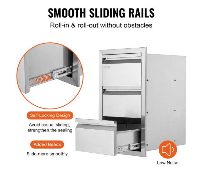 Nerūdijančio plieno virtuvės stalčių komplektas4