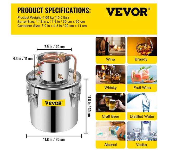 Naminis distiliuotojas 21L su variu ir termometru6