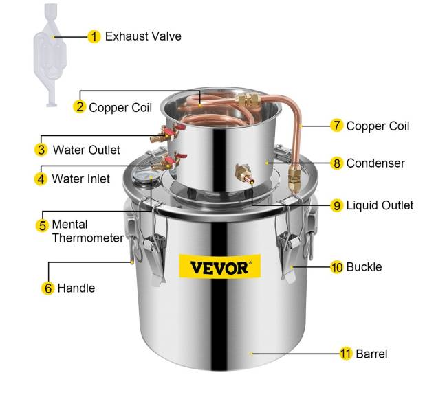 Naminis distiliuotojas 21L su variu ir termometru9