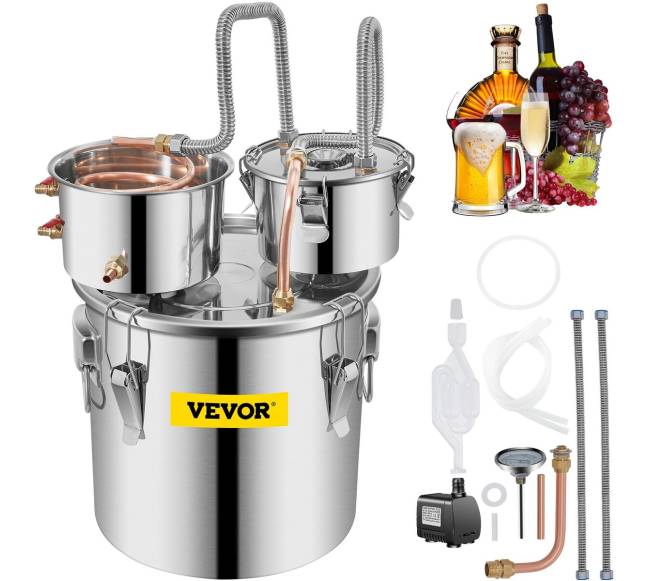 8.5 galonų naminis mėnulis nerūdijančio plieno distiliavimo aparatas0